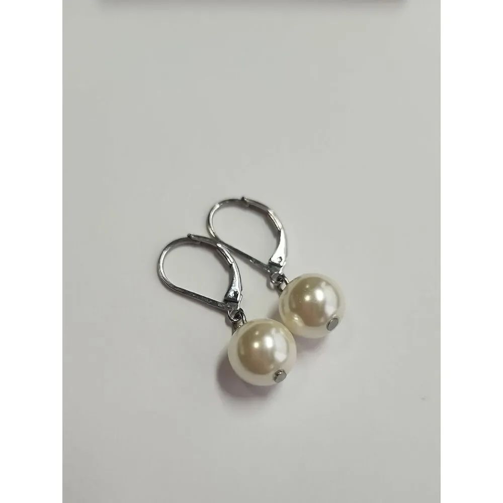 Classic Faux Pearl Drop Earrings - Elegant Women's Jewelry